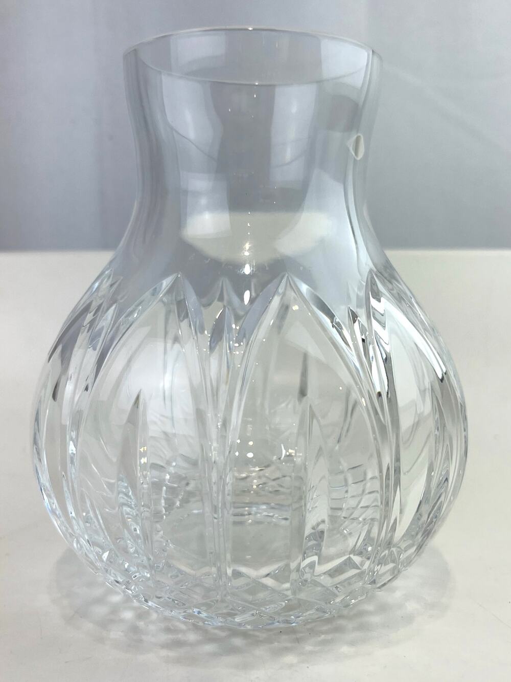 ATLANTIS 6" Flower Vase Chartres Cut Blown Glass Clear Portugal